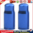 2x Bicycle Presta Tire Valve Cap Aluminum Alloy Bike Valve Cover (Blue) Newly