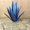 Blue Tequila Sculpture Hand Painted Metal Agave Ornaments Iron Art Plant Deco