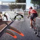 2pcs Mountain Bicycle Splash Fender Guard Bike Rear Front Mudguard (Orange)
