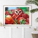 Strawberry Owl Diamond Painting Kits Full Round Drill Home Wall Decor Art Craft