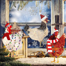 4pcs Scarf Chicken Hanger for Festival Scarf Chicken Pendant Christmas Orna