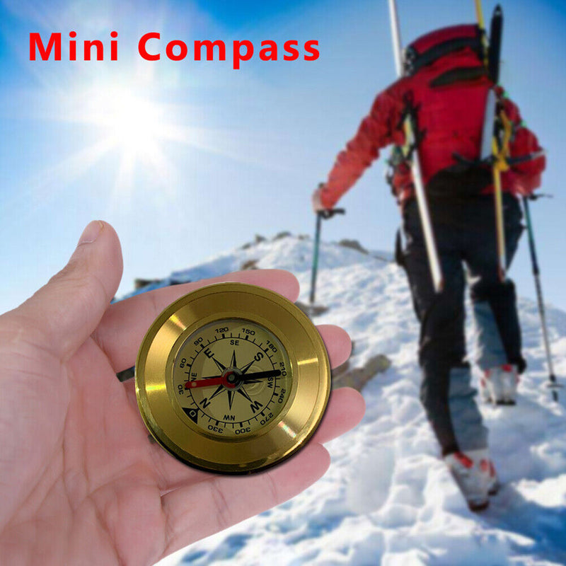 Mini Portable Brass Copper Navigation Compass for Outdoor Camping Activitie