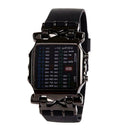 Led Binary Digital Watch Mens Fashion Casual Sport Watches Black Wrist A0R2