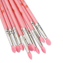 Silicone Lip Brush Portable Makeup Reusable Facial Mud Mixing Brush (Pink)