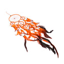 Five-rings Orange Dream Catcher Wall Hanging Home Car Decor Craft