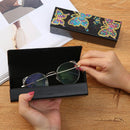 DIY Butterfly Diamond Painting Leather Eye Glasses Box Sunglasses Holder Newly