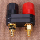 1pc Amplifier Speaker Banana Plug w/ Couple Terminals Red+ Black Connector Newly