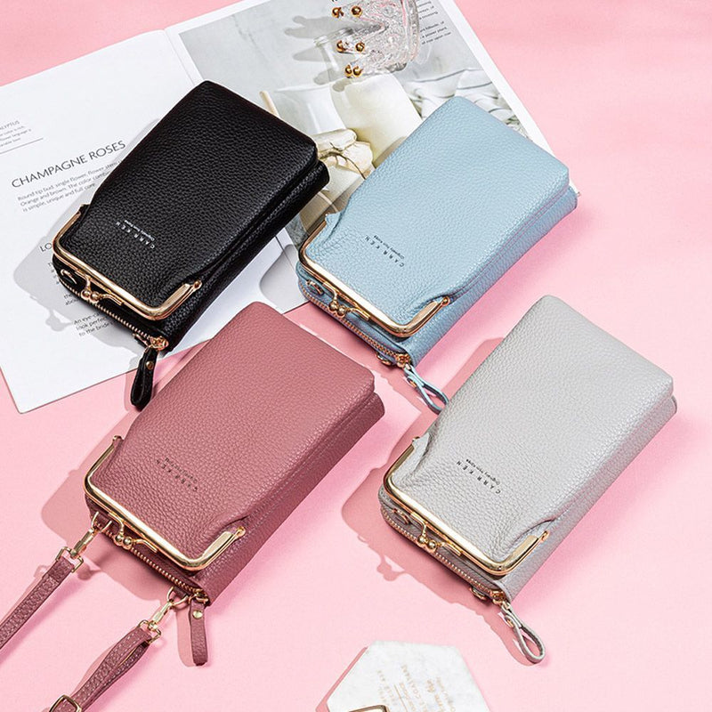 Wallet Purse Card Holder PU Leather Coin Purse Women Phone Bag Crossbody Bag