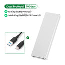 Dual Protocol M2 SSD Case 10Gbps Hard Drive Enclosure Disk Box M.2 to USB 3