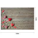 Wood Love Photography Backdrops Studio Video Photo Background (0.4 X 0.6m) Newly