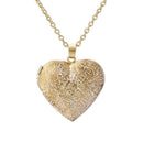 Heart Flip-open Friend Photo Picture Frame Locket Pendant Necklace Chain I2I9