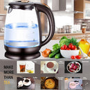 Light Boil-Dry Protection 1500W Glass Kettle Camping Cooker Tea Kettle 1.8L
