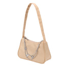 Fashion Women Pure Color Butterfly Chain Underarm Bag Handbag (Light Khaki)