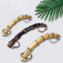 4 Pack Purse Clasp Frame 5.91"" Bamboo for DIY Bag Craft Purse Handbag Handle