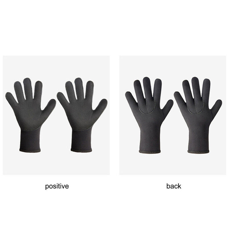 3mm Neoprene Diving Gloves Keep Warm Winter Gloves for Men Women (Black L) Newly