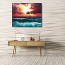 Painting By Numbers Kit DIY Waves Clouds Canvas Oil Wall Art Picture Orname