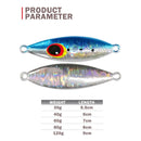 7cm 60g Spoon Jigbait Sinking Fishing Lure Artificial for River (Blue Silve