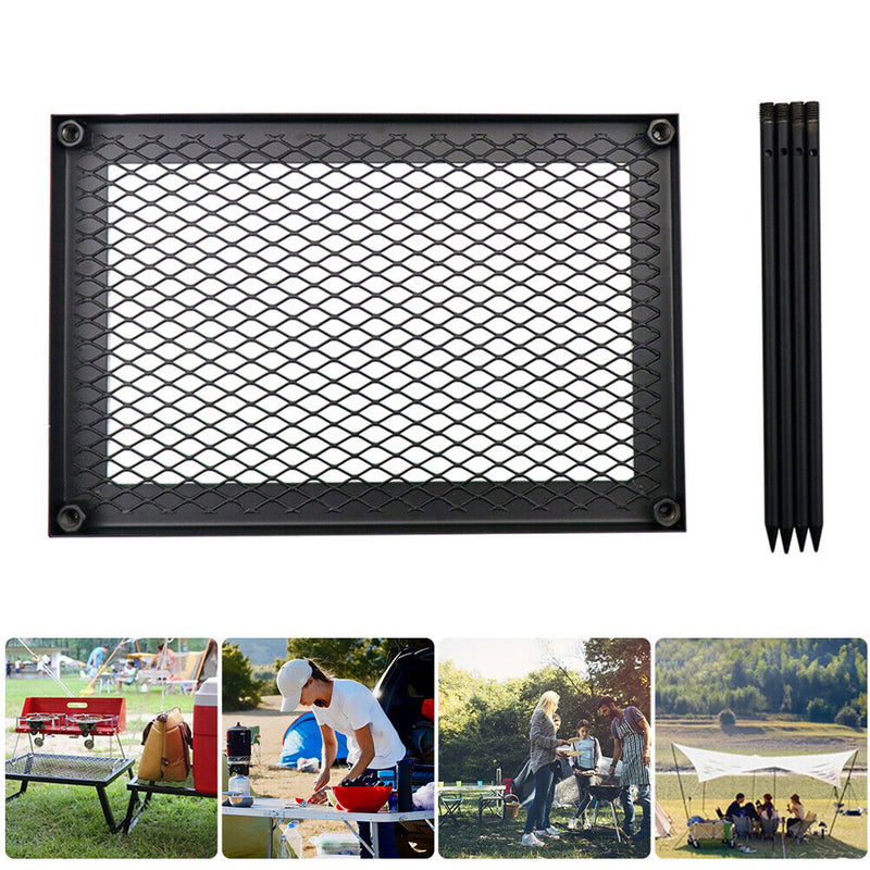 Reusable Outdoor Iron Net Table Camping BBQ Picnic Cooking Grill Mat Racks Newly