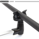 Fishing Rod Rest Butts Gripper Grips Pole Holder Stand Head Tools Black