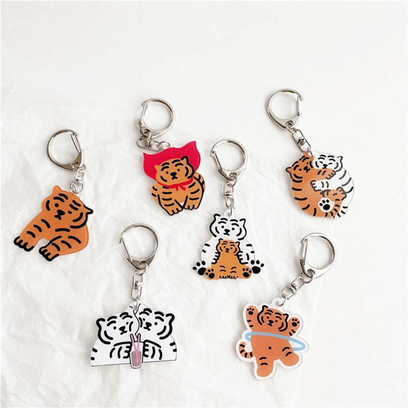 Tiger Year Creative Bag Hanging Pendant Key Chain Charm Keyring Tiger Keychain