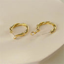 Punk Drop Dangle Stud Circle Earrings Twist-shaped Earrings Round Hoop Earrings
