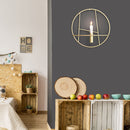 Modern Golden Metal Candle Holder Wall Hanging Bedroom Decor Crafts Candlestick