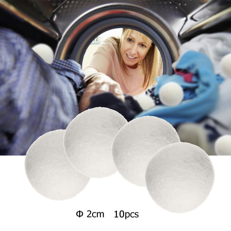 Akaddy 10pcs Wool Felt Wrinkles Release Reusable Laundry Steamy Dry