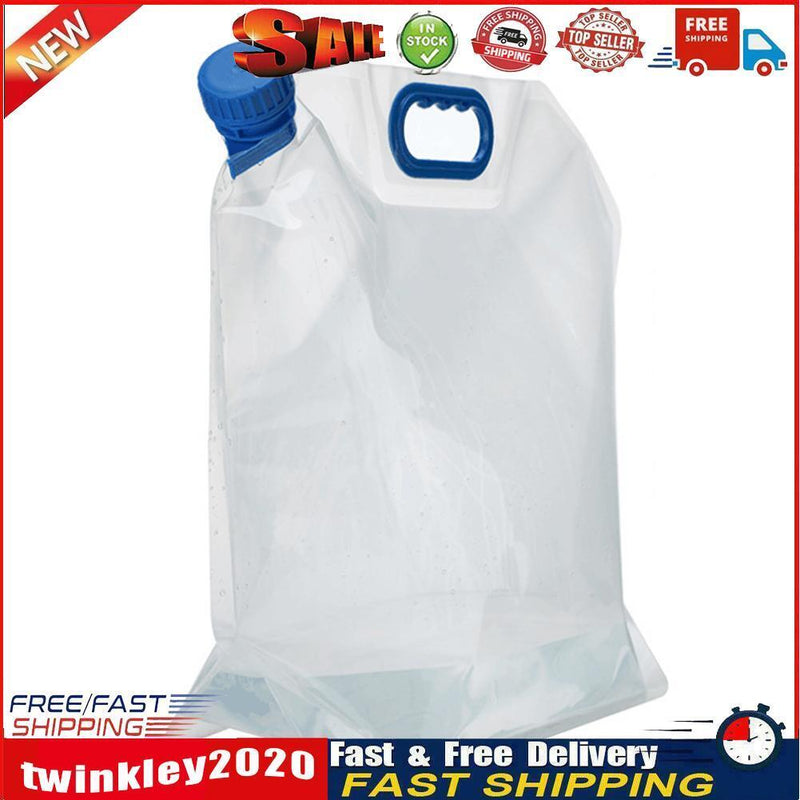 15L Foldable Portable Outdoor Camping Cooking BBQ Water Bag Carrier (Blue) Newly