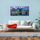 City Bridge Night Oil Paint By Numbers Kit DIY Acrylic Painting on Canvas Crafts