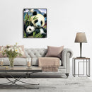 Oil Painting By Numbers Kit Panda Canvas Hand Painted Wall Art Home Decoration