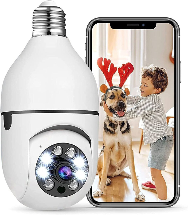 with Two Way Audio Smart Motion Detection 1080P Wireless WiFi Light Bulb Camera