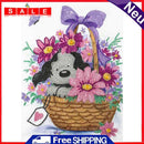 5D Diamond Flower Basketball Puppy Full Drill Rhinestone Mosaic Art Picture Kits