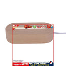 Oval Display Pedestal - LED Lights Display Base with USB (White Light) Newly