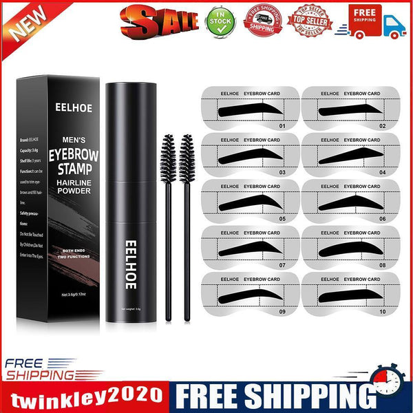Double Ended Eyebrow Pen Brow Stamp Brow Powder Hairline Beard Filler Tools