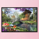 Full Embroidery DIY Printed Canvas Landscape Pattern 11CT Needlework Set Decor
