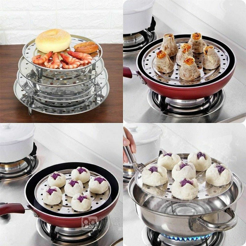 Dumpling Cookware Rack Durable  Steamer Three-leg Stainless Steel Tray Shelf