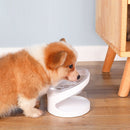 Non-Slip Dog Bowl with Stand Cat Water Bowl 15 Degree Neck Protection