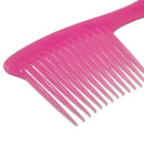 Large Wide Tooth Comb Handle Detangling Reduce Hair Loss Brush Tool (Pink) Newly