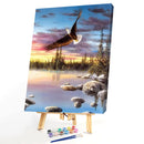 Painting By Numbers Kit DIY Animal Eagle Canvas Oil Art Picture Home Decor