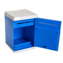 Electronic Piggy Bank ATM Password Money Automatic Save Safe Box(White Blue