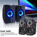 2pcs ONIKUMA L6 Desktop Computer Gaming Wired Speakers 3.5mm Jack LED Accessory