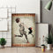 DIY Hand Painted Paint By Numbers Oil Canvas Pictures Retro Girl Wall Decor Kit