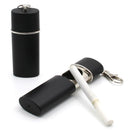 2pcs Portable Pocket Ashtray Ash Holder Smoking Ash Tray w/Keychain (Black)