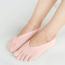 1 Pair Women Casual Invisible Socks, Non-Slip Five Finger Socks (Pink) Newly