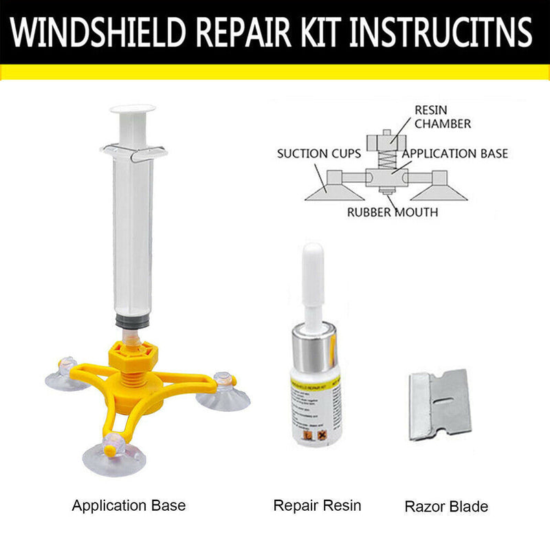 Professional Quality Windshield Repair Glass Corrector 2Q6W F5 Set Q2E2
