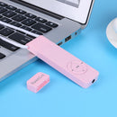 MP3 Player Strip Lossless Sound Support 64GB TF Card Media Players (Pink)