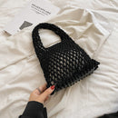 Straw Woven Hollow Net Handbags Female Summer Shopping Beach Vacation Coin Purse