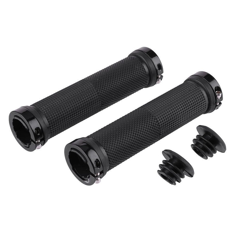 1pair Cycling Skid-Proof Grips Anti-Skid Plastic Bicycle Handlebar (Black) Newly