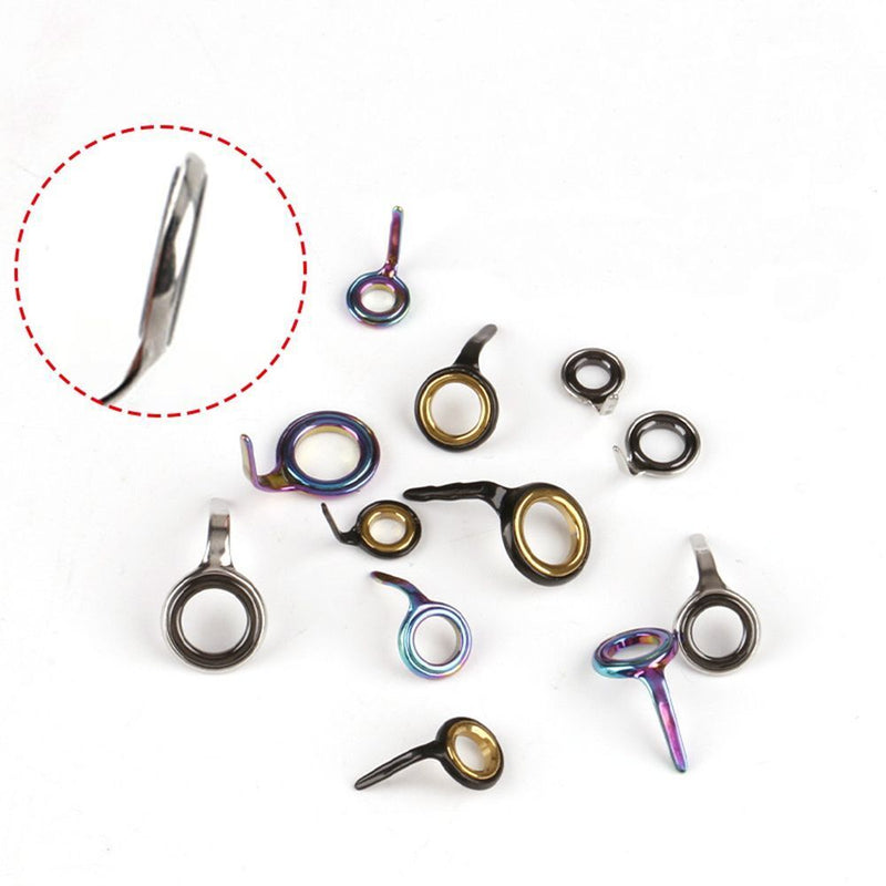 Steel 2.5#-10# Single Leg Eye Ceramic Ring Tip Repair Kit Fishing Rod Guide