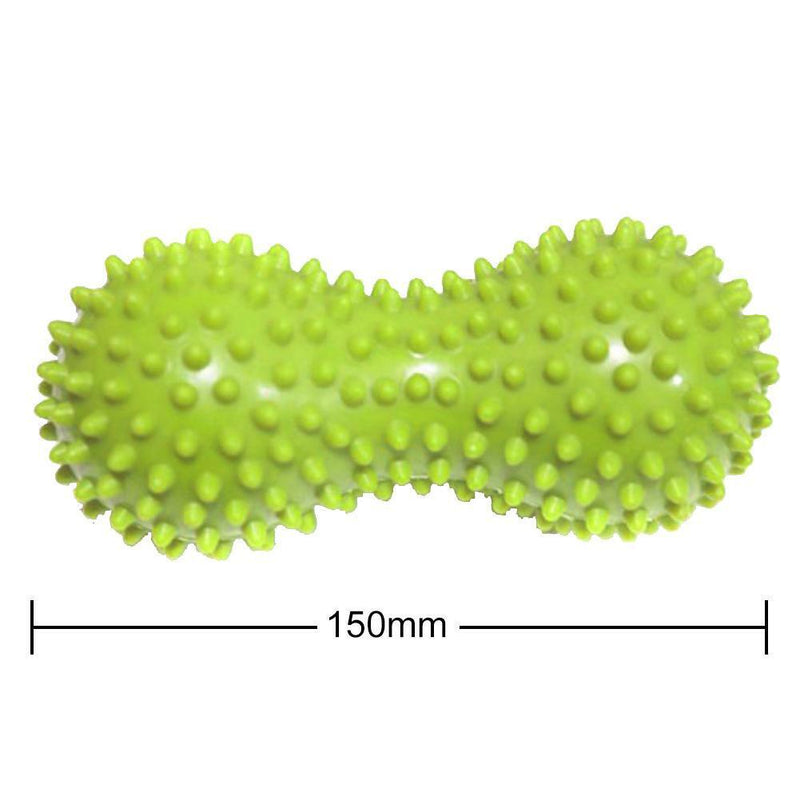 Peanut Shape Massage Ball Stress Relax Body Spiky Massager (Light Green) Newly